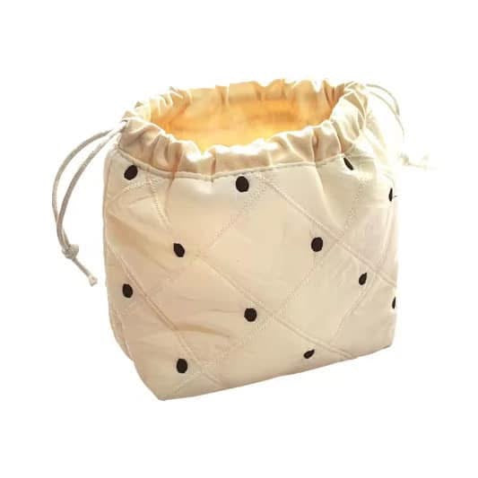 Quilted Drawstring Toiletry Bag