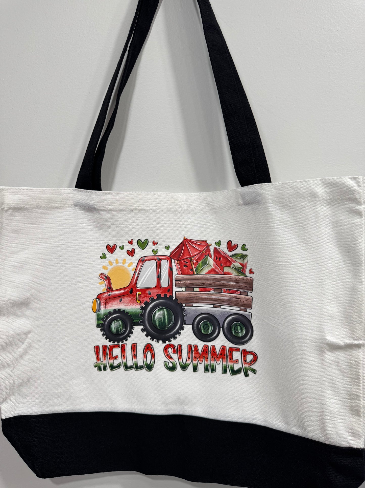 Hello Summer Tractor Tote
