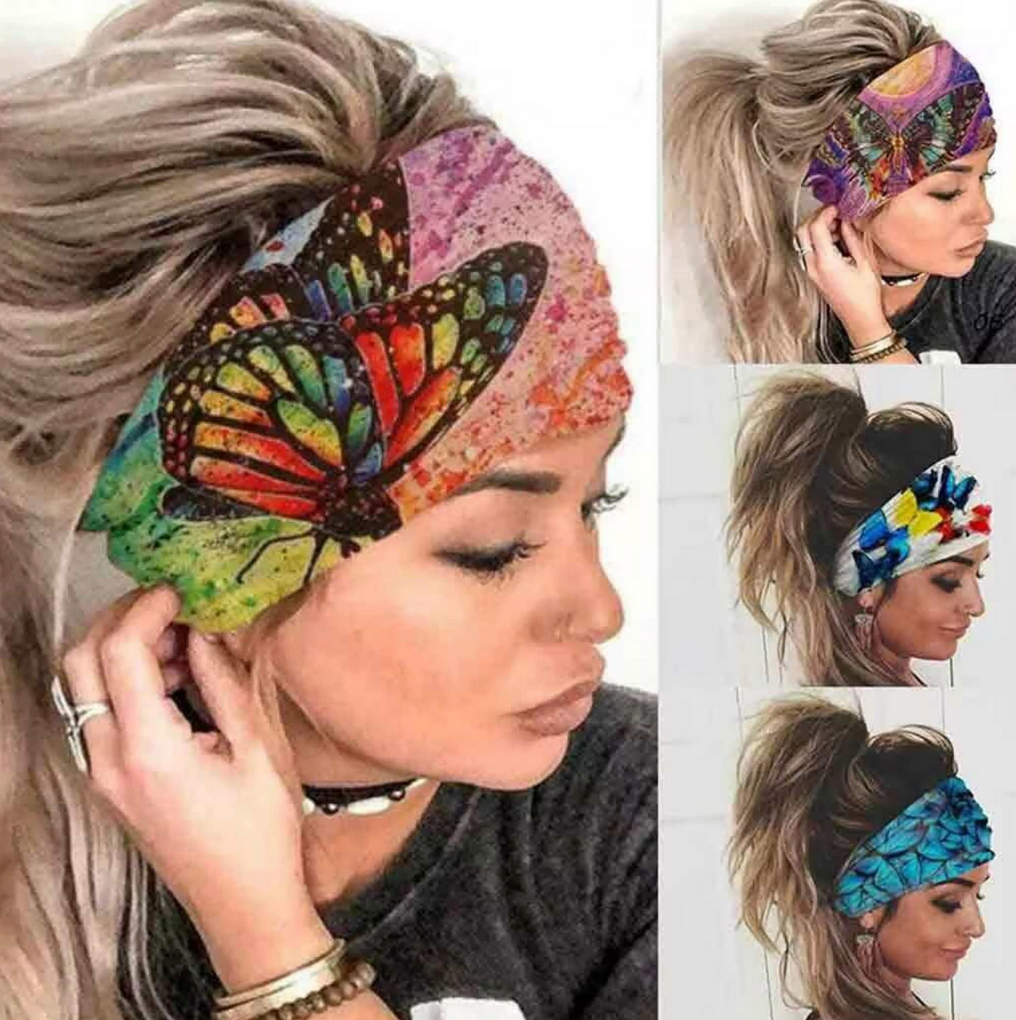 4 Piece Butterfly Headband Set