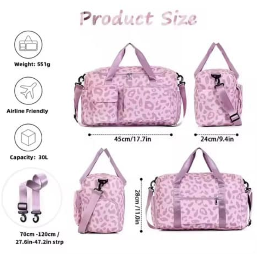 Leopard Duffle