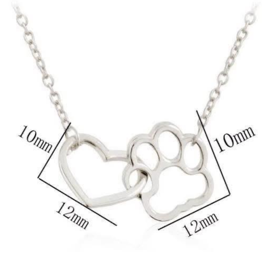 Pawprints on My Heart Necklace