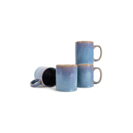 2-Pack 17oz Blue Ceramic Mug Set