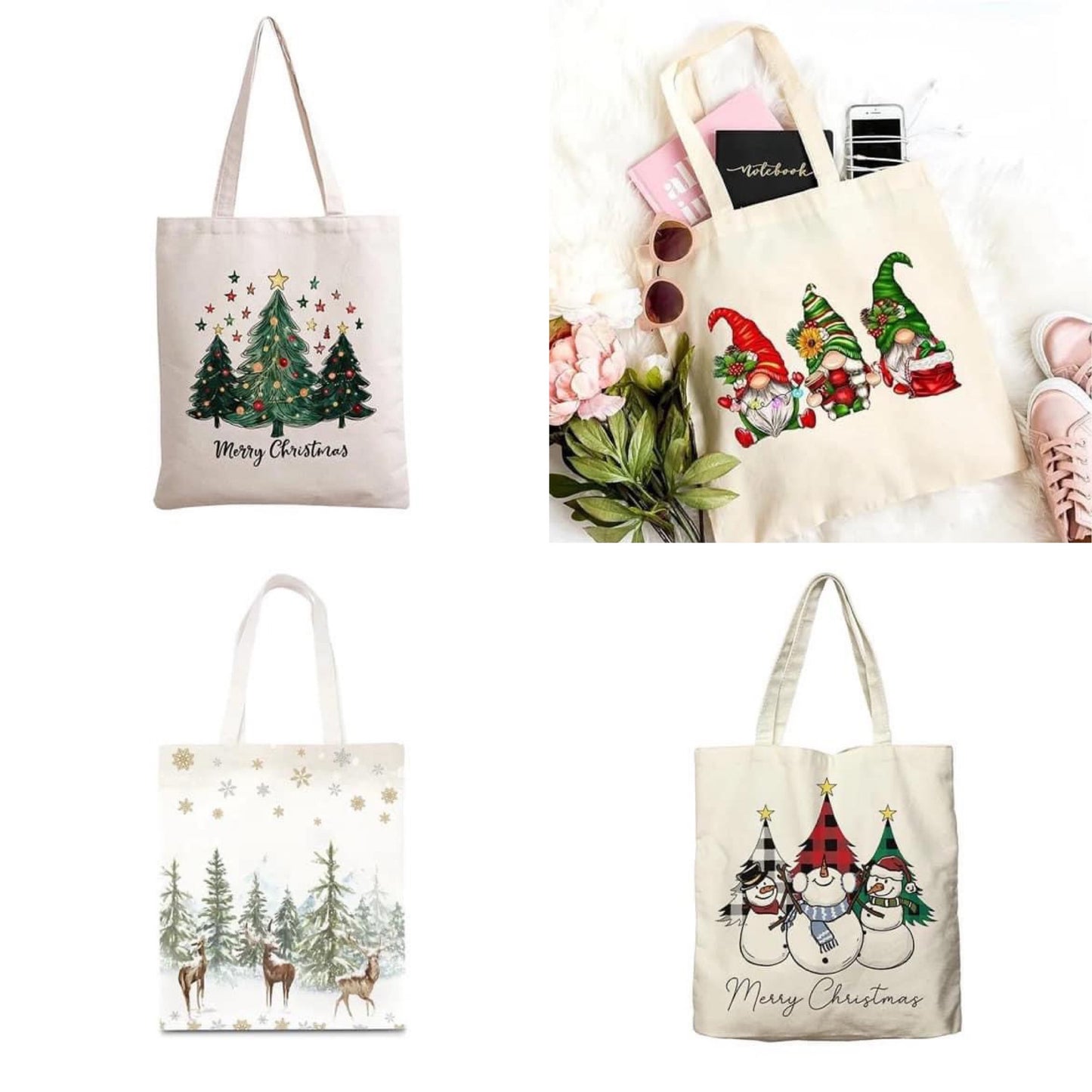 Holiday Canvas Totes