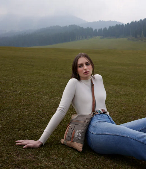 USA Canvas Patchwork Crossbody Bag
