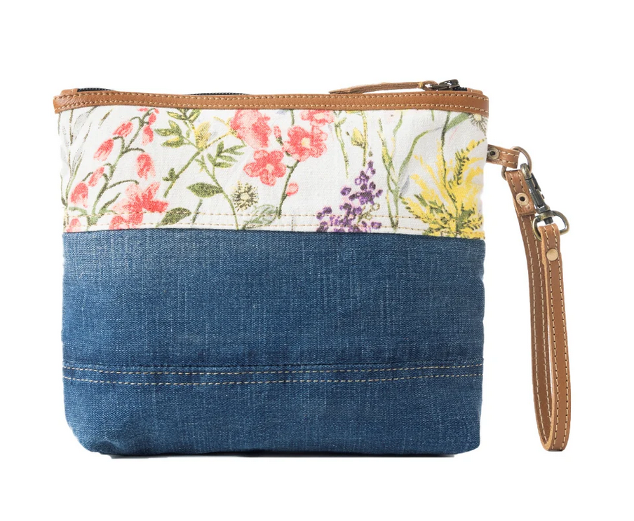 Dahlia Denim Clutch Bag