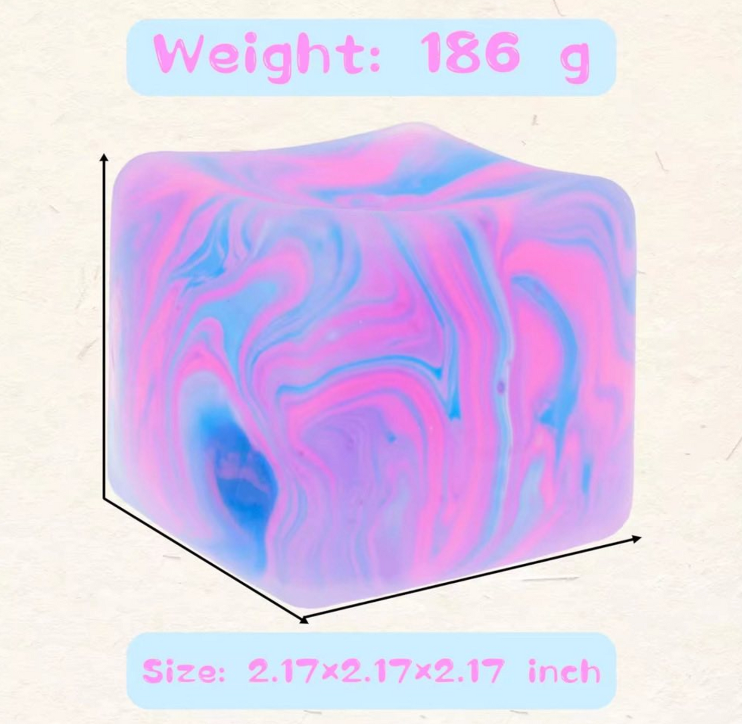 Don't Stress It Cube Squishy