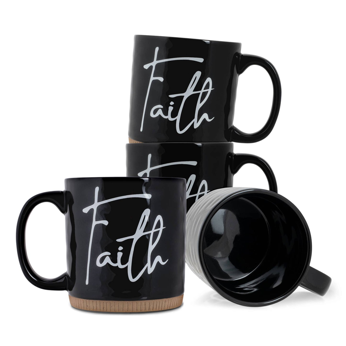 Faith Black Ceramic Mug
