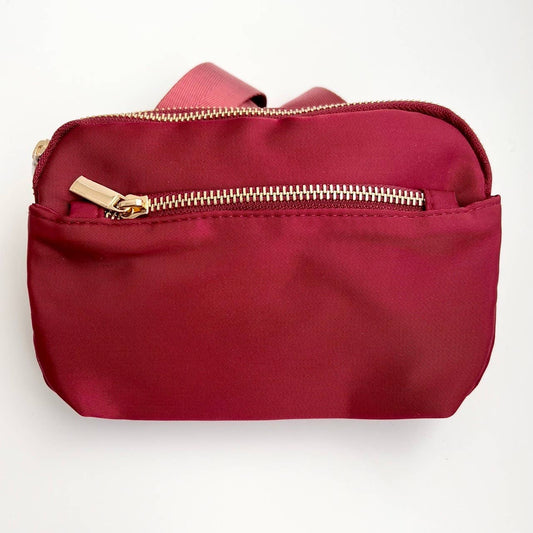 Hot Hip Bag | Crossbody Pouch | Fanny Pack | Waist Satchel: Wine